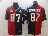 Nike Buccaneers 87 Rob Gronkowski Red Navy Blue Super Bowl Patch Split Vapor Untouchable Limited Jersey Dzhi,baseball caps,new era cap wholesale,wholesale hats